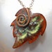 Vintage 1950s Renoir Matisse Enamel Leaf Pendant Brooch
