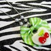 Red Cherry Necklace, Rockabilly Kawaii, Bow, Glitter Hearts