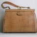 1950s Handbag / Vintage Handbag Purse / Lizard Bag / Vassar Handbag