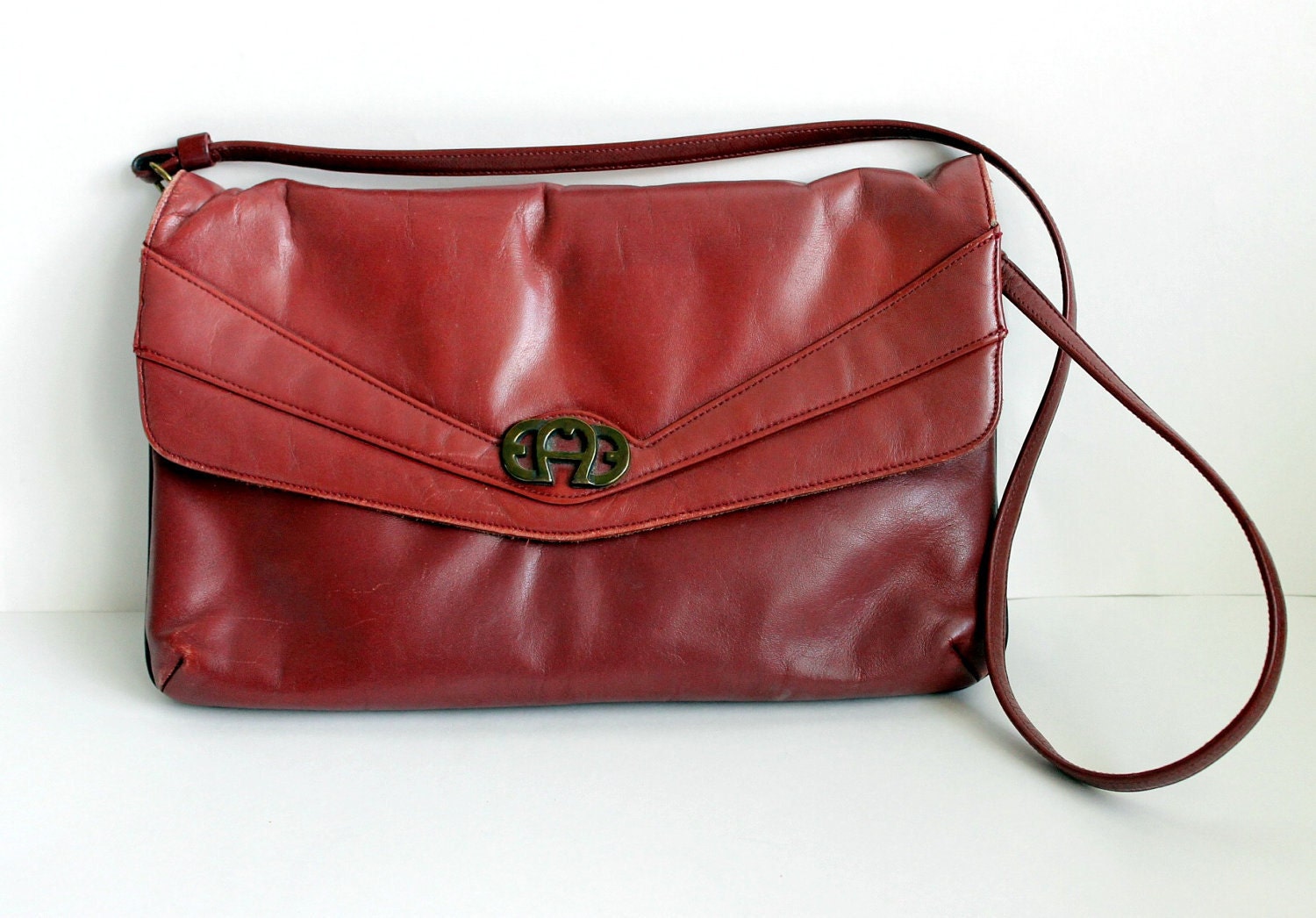 Vintage 1970s ETIENNE AIGNER Leather Handbag