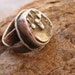 Ancient East Indian Coin and Rustic Sterling Silver Ring