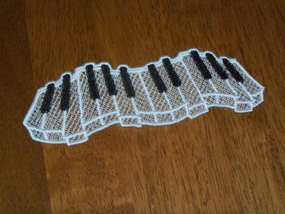 Piano Keyboard Bookmark by HeirloomCrochet on Etsy