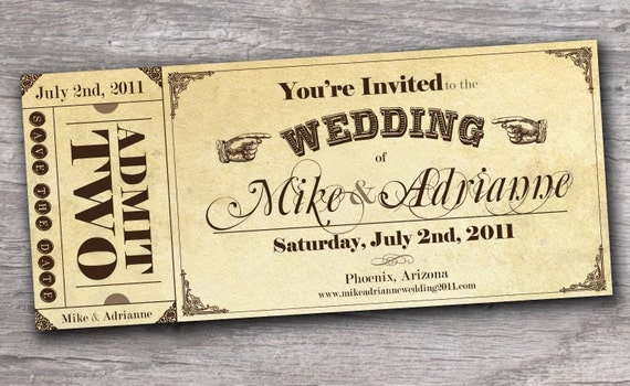 Vintage Ticket Invitation 4