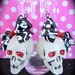 Creepy 3D Skull with Bow Dangle Earrings