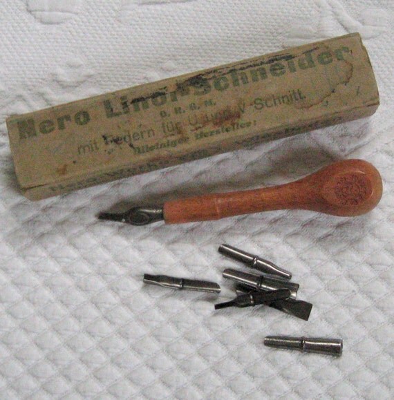 Vintage German LINOLEUM CUTTING TOOL by Nero 1960s