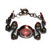 Steampunk Jewelry - Red and Copper - Working watch bracelet