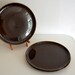 Russel Wright American Modern Black Chutney Dinner Plates (Set of Three)