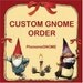 Gnome Wedding Cake Topper - RESERVED FOR KATE