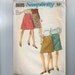 1960s Vintage Sewing Pattern Simplicity 6695 Plus Size A Line Skirt Waist 34 1966
