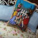 shabby dollhouse miniature embroidery vintage pillow