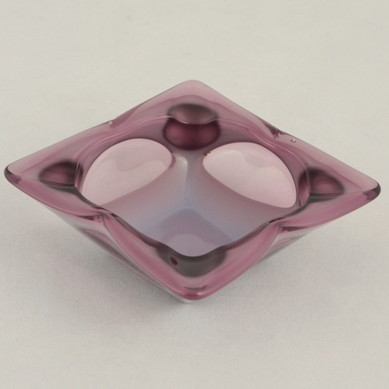 Purple Art Glass Ashtray Vtg by charmings on Etsy