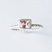 Silver and Emerald Cut Pink Spinel/Morganite Ring In your size