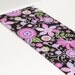 Magnet Board 8.5 inch x 36 inch with Purple Flowers on Brown Fabric- Ready to ship Magnet Board