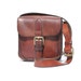 Rust Brown Leather Saddle Bag Cross Body Satchel
