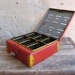 antique c. 1940s Depression Era metal bank with key // jewelry box