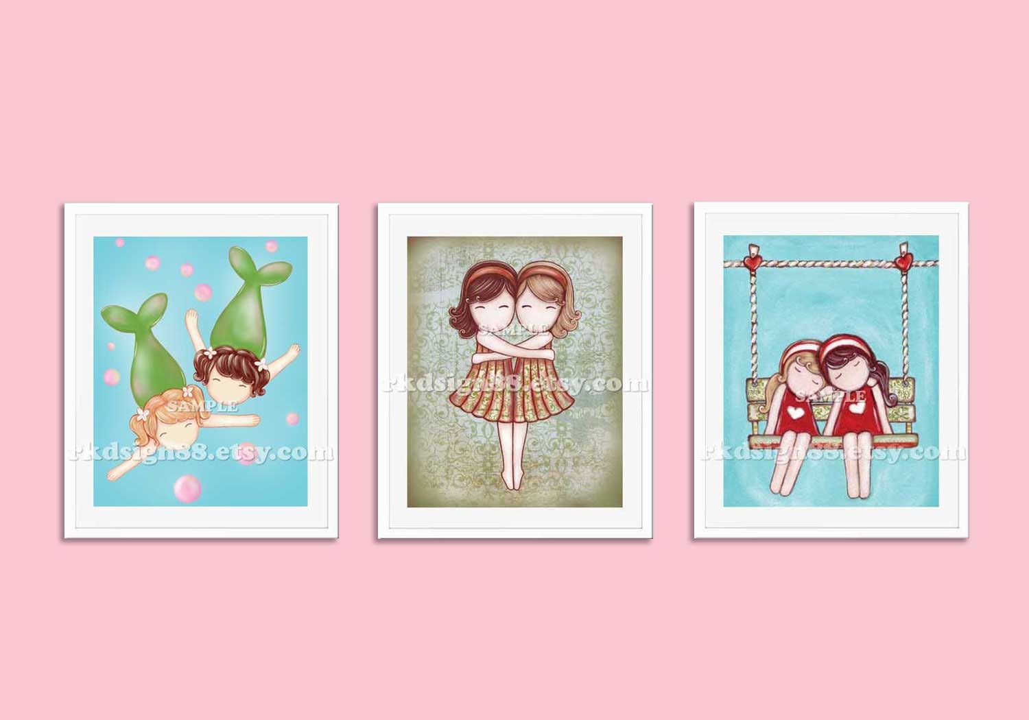 Baby girl  nursery  decor  print childrens wall art 