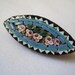 Vintage Micro Mosaic Brooch - Miniature Mosaic - Millefiori Roses