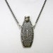 Antique ART DECO Sterling Silver PERFUME Vial Bottle Necklace, 18" Chain