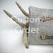 CUSTOM ORDER for EL - Antler Button Pillow Cover in Oyster Cream Burlap with Twine Ties by JillianReneDecor