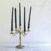 Vintage Tarnished Brass Candelabra