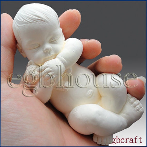 3D Silicone Soap MoldLifelike Baby Jayden2 parts assembled