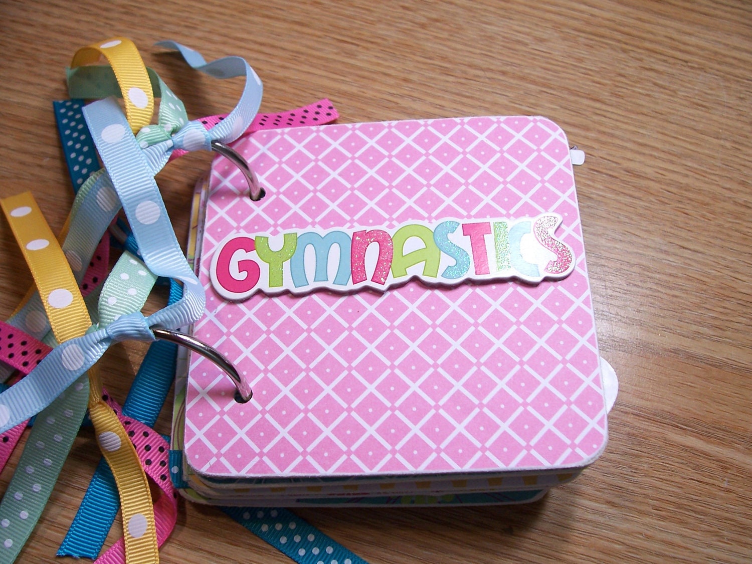 Gymnastics Mini Album Chipboard Scrapbook by HampshireRose on Etsy