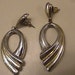 Dangle silver gold twist post