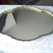 Large Vanity Mirror Tray Gold Filigree Perfume Makeup Wide Irregular Oval Shape Peanut Wall Hanging