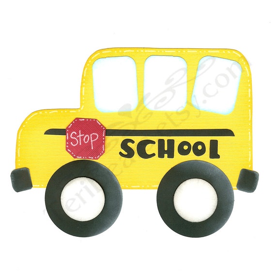 Items similar to School Bus Paper Piecing PATTERN, Scrapbook ...