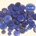 Blue Buttons Assorted Round - Sewing Scrapbook Embellishments - Maui Blue