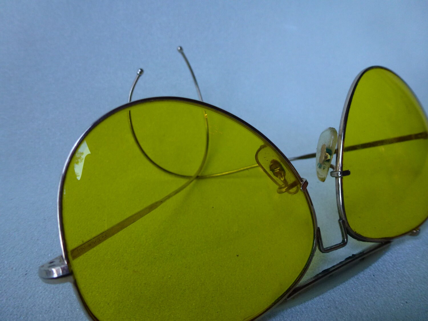 Vintage Bushnell Aviator Yellow Lens Safety Shooting Glasses