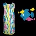 Vintage 60s mod fish novelty print swim suit cover up day dress
