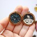OOAK - Hand-painted Locket - Cosmos and Two Moons