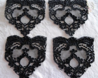 Destash Lot 4 Pieces Fancy Lace Embellishments or Appliques