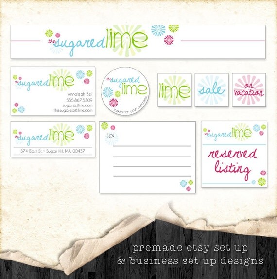 The Sugared Lime etsy shop set and business set-up