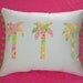 Made to Order pillow, one new custom Palm Tree Trio Pillow made with Lilly Pulitzer Croc Monsieur fabric