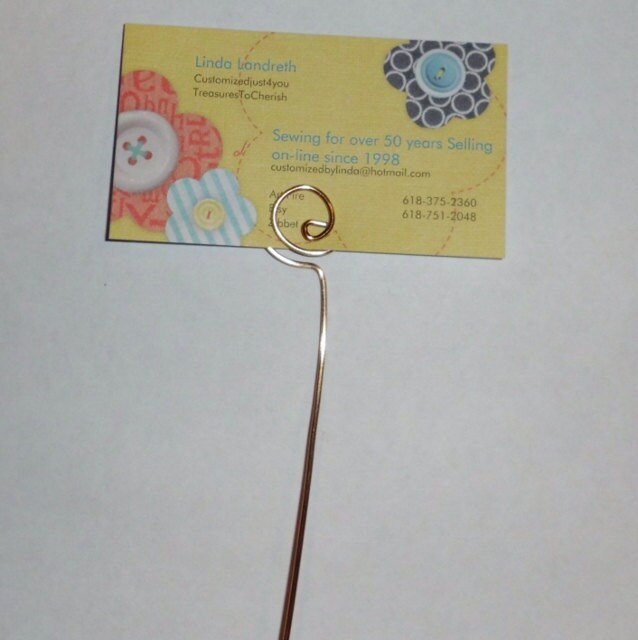 25 Place Card Holder Picks Photo Aluminum by customizedjust4you