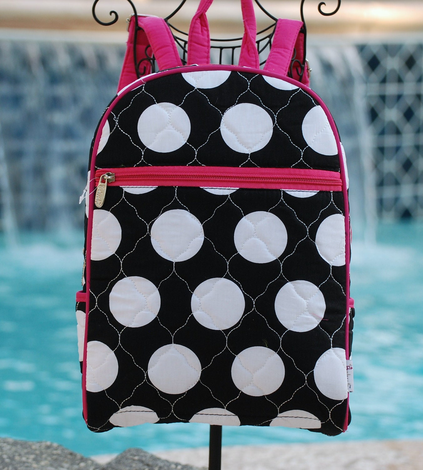 Small Girls personalized quilted backpack with name or great