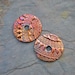 Handmade Copper Tapestry Discs (1 pair)