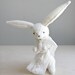 rabbit measuring fabric / soft sculpture animal
