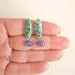 Rare Broken Arrow Nevada Turquoise Tanzanite Connector Earring Briolette Bead Set