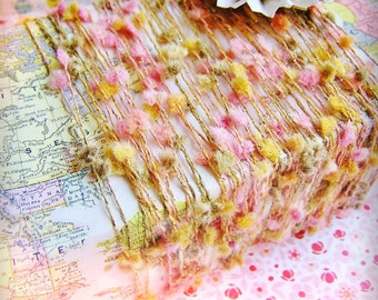 Bon Bon petite Pom Pom Ribbon Garland / Trim - luxe novelty party wedding embellishment holiday craft decor supply - 15 yards