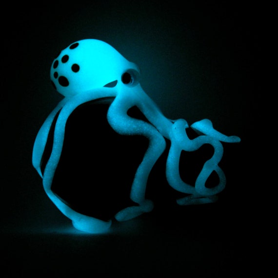  Glow in the Dark Octopus  Spoon Large Full Color Thick Wall