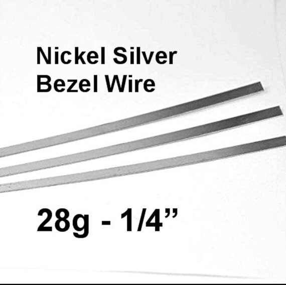Nickel Silver Bezel Wire 28 gauge 1/4 width 3