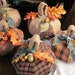 Fall Decor Handmade Pumpkin, Burlap and Orange and Brown Fall Homespun Fabric, Fall Decoration