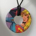 SUPERGIRL Vintage Comic Book Upcycled Washer Pendant Necklace DC Comics