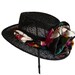 Womens Golf hat, Golf Head Cover, Straw Sun Hat, Summer Hat Gambler style Golf Hat - "THE BLACK NINE"