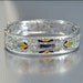 Enamel Silver Bangle Bracelet Art Deco Jewelry Filigree Vintage Jewelry 1920s Glass Crystal Antique