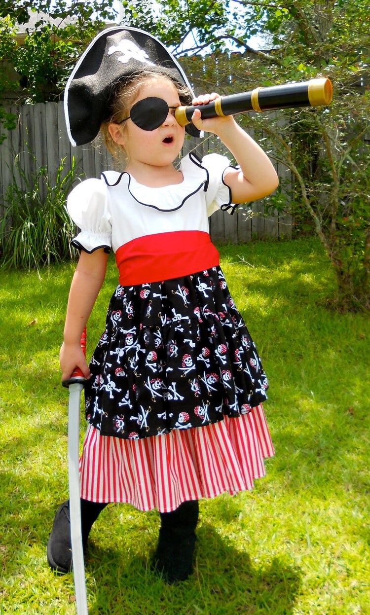 Handmade Pirate Girl's Costume / Dress Up by mygirlygirlcreations