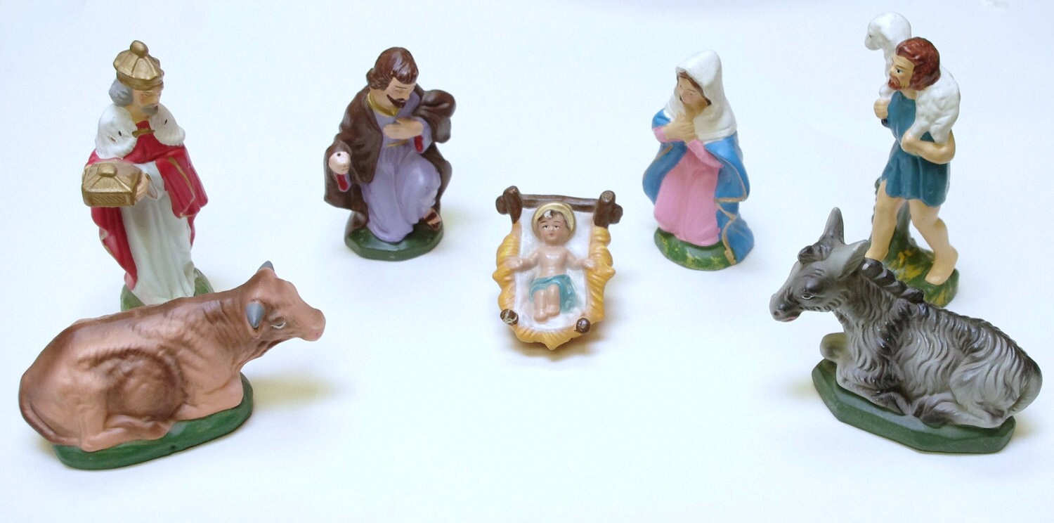 vintage christmas nativity figurines scene mary joseph jesus vintage christmas nativity figurines scene mary joseph jesus
